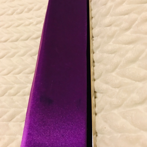 Purple Satin Clutch with Gold Metal Edging NWOT Item #1836 - Picture 3 of 8